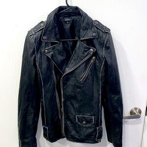Black men’s leather jacket